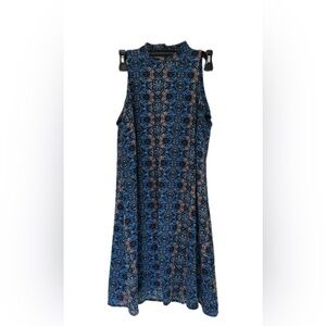 Abbeline Blue Halter A-line Mini Dress